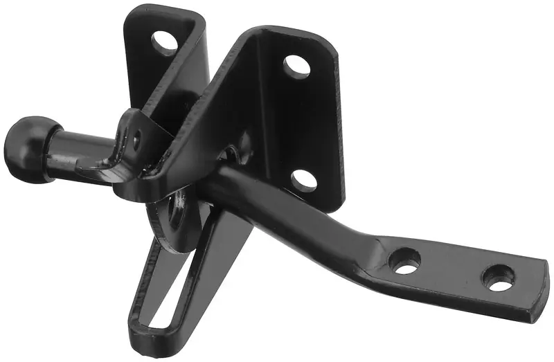 National Hardware Gate Latch 2.38 H X 2.63 W Black Steel Automatic Black N184-861