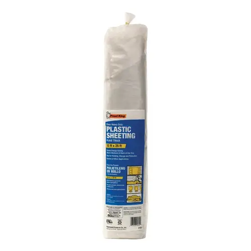 Sheeting Roll Clear Plastic For Doors and Windows 25 ft. L X 4 mil T Clear Sheeting Roll Clear Plastic For Doors and Windows 25 ft. L X 4 mil T Clear