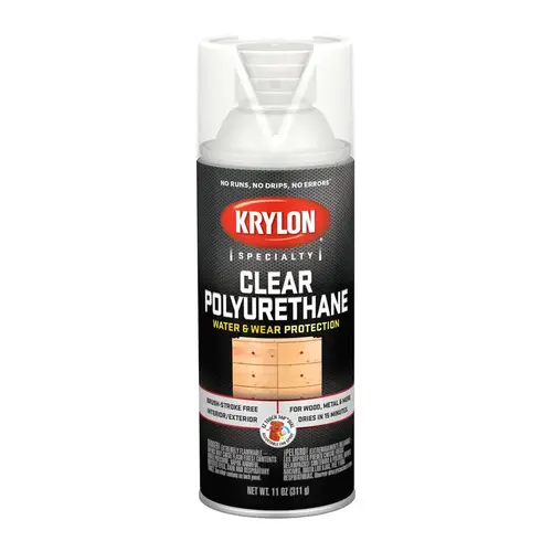 Fast Drying Polyurethane Spray Satin Clear 11 oz Clear - pack of 6 Fast Drying Polyurethane Spray Satin Clear 11 oz Clear - pack of 6