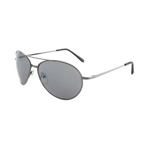 Sunglasses Aviator Unisex Silver Frame Gray Lens Assorted