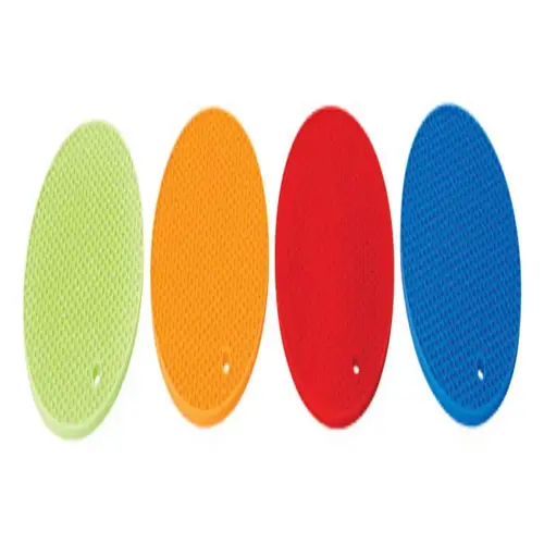 Trivet 7" W X 7" L Assorted Colors Silicone Assorted Colors Trivet 7" W X 7" L Assorted Colors Silicone Assorted Colors