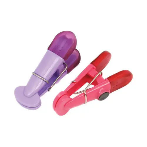 Magnetic Clips Assorted Colors Plastic Assorted Color - 2 per pack x3 packs Magnetic Clips Assorted Colors Plastic Assorted Color - 2 per pack x3 packs