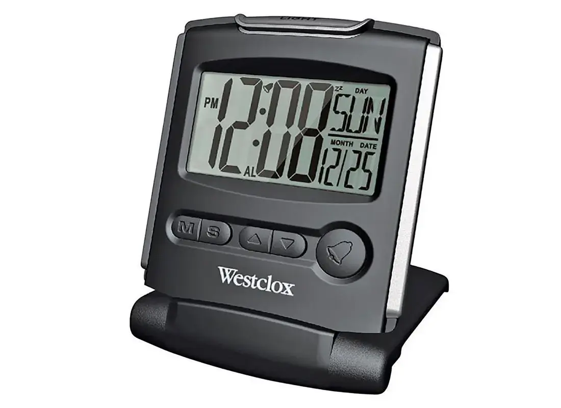 Westclox 72028 Alarm Clock, CR2032 Lithium Battery, LCD Display