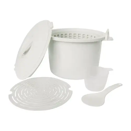 Steamer White Plastic 12 cups White Steamer White Plastic 12 cups White