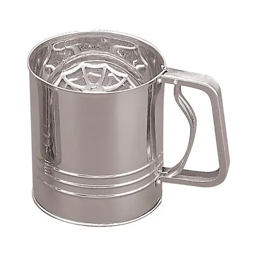 Flour Sifter Silver Stainless Steel 4 cups Silver Flour Sifter Silver Stainless Steel 4 cups Silver