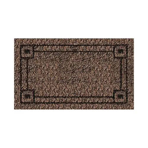 Door Mat 30" L X 18" W Brown Indoor and Outdoor Polyethylene Nonslip Brown Door Mat 30" L X 18" W Brown Indoor and Outdoor Polyethylene Nonslip Brown