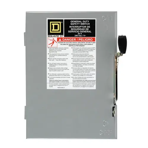 Fuse Safety Switch 30 amps Dual Function 3-Pole Fuse Safety Switch 30 amps Dual Function 3-Pole