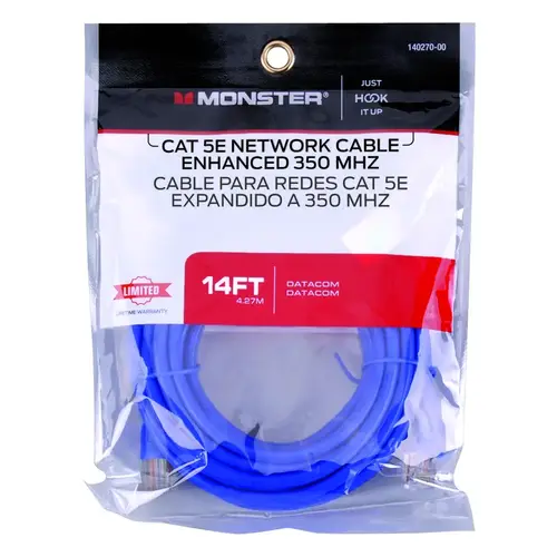 Networking Cable Just Hook It Up 14 ft. L Category 5E Blue Networking Cable Just Hook It Up 14 ft. L Category 5E Blue