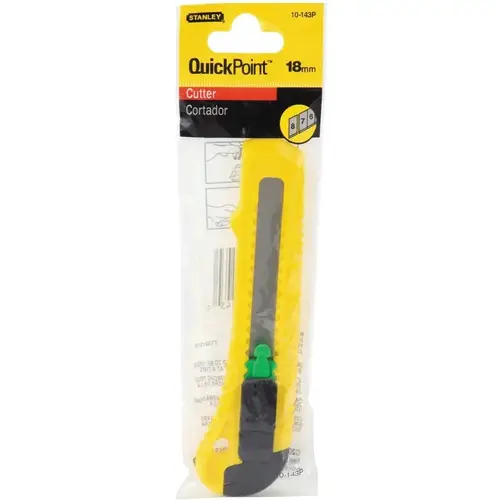 Retractable Pocket Cutter, 6 in L, Snap-Off, Carbon Steel, Yellow Yellow; Black - pack of 30 Retractable Pocket Cutter, 6 in L, Snap-Off, Carbon Steel, Yellow Yellow; Black - pack of 30