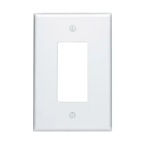 Wall Plate Decora White 1 gang Thermoset Plastic Decorator White Wall Plate Decora White 1 gang Thermoset Plastic Decorator White