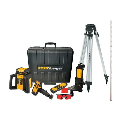 Rotary Laser Kit 2 beam Self Leveling 2000 ft. Black Rotary Laser Kit 2 beam Self Leveling 2000 ft. Black